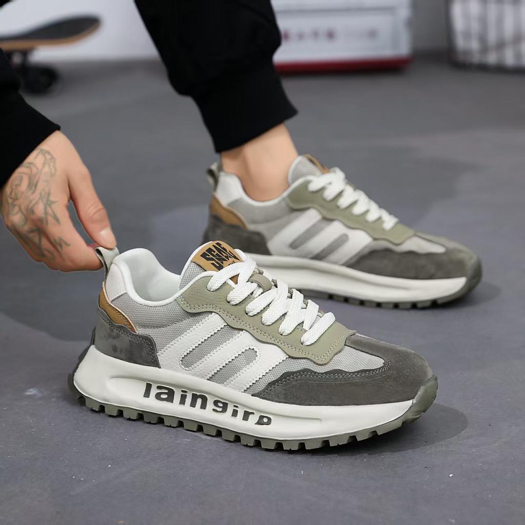 Forrest Gump Men's Shoes 2025 New Fashion Casual Dad Shoes Youth Platform Versatile Breathable Mesh Splicing Sports Shoes