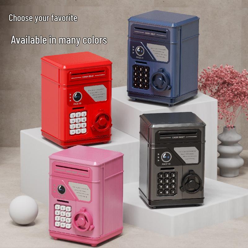 Children's Smart Face Recognition Piggy Bank with Deposit/Withdraw Function and Automatic Bill Rolling
