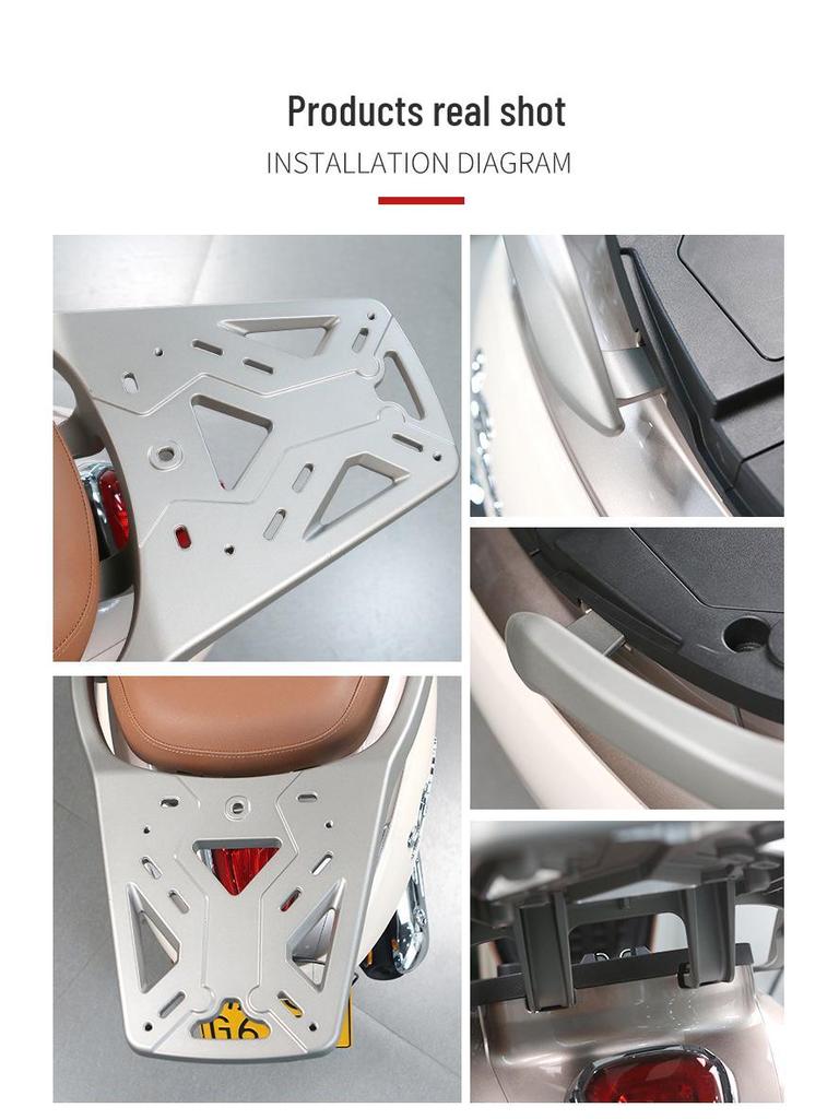 Haojue LUMI125 Rear Aluminum Alloy Cargo & Luggage Rack Modification Accessory