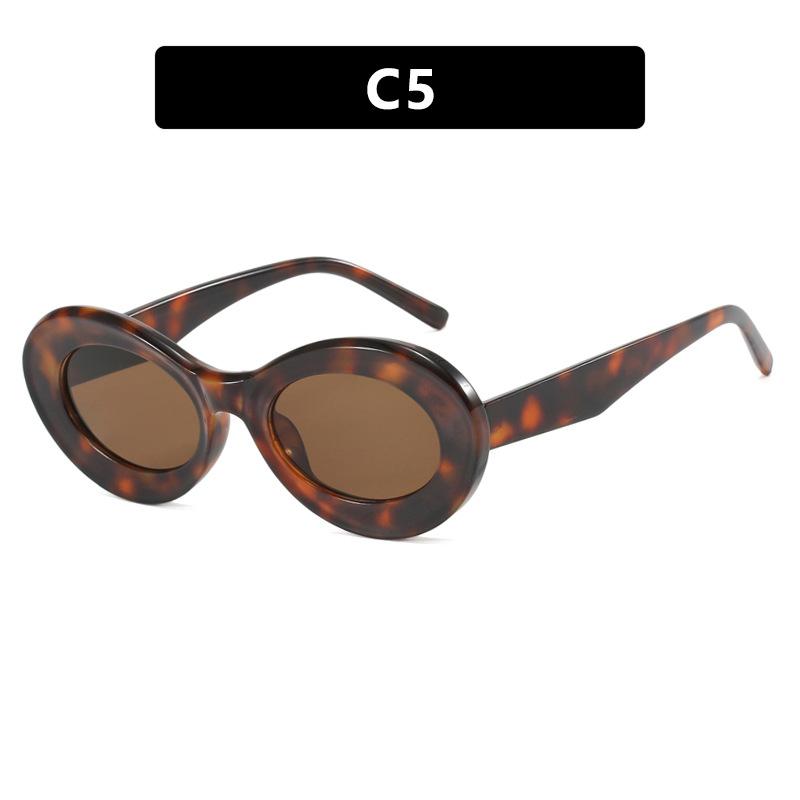 Y2K Vintage Small Oval Sunglasses Women Luxury Brand Designer Black Female Sun Glasses Shades Classic Eyeglasses