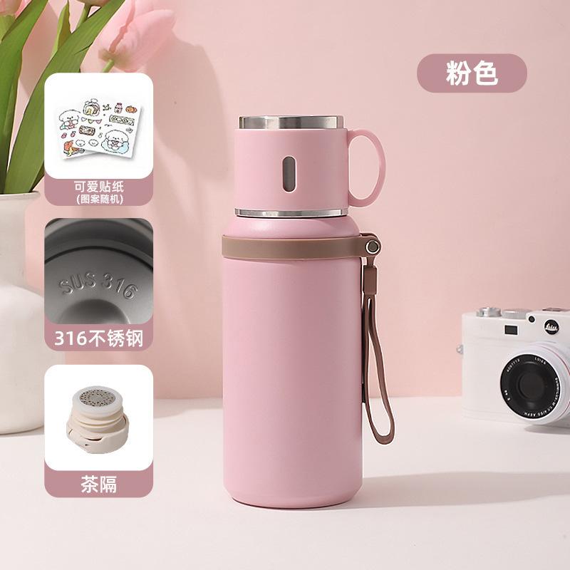New 111 stainless steel thermos cup high value tea separation water cup vacuum portable large capacity household cup