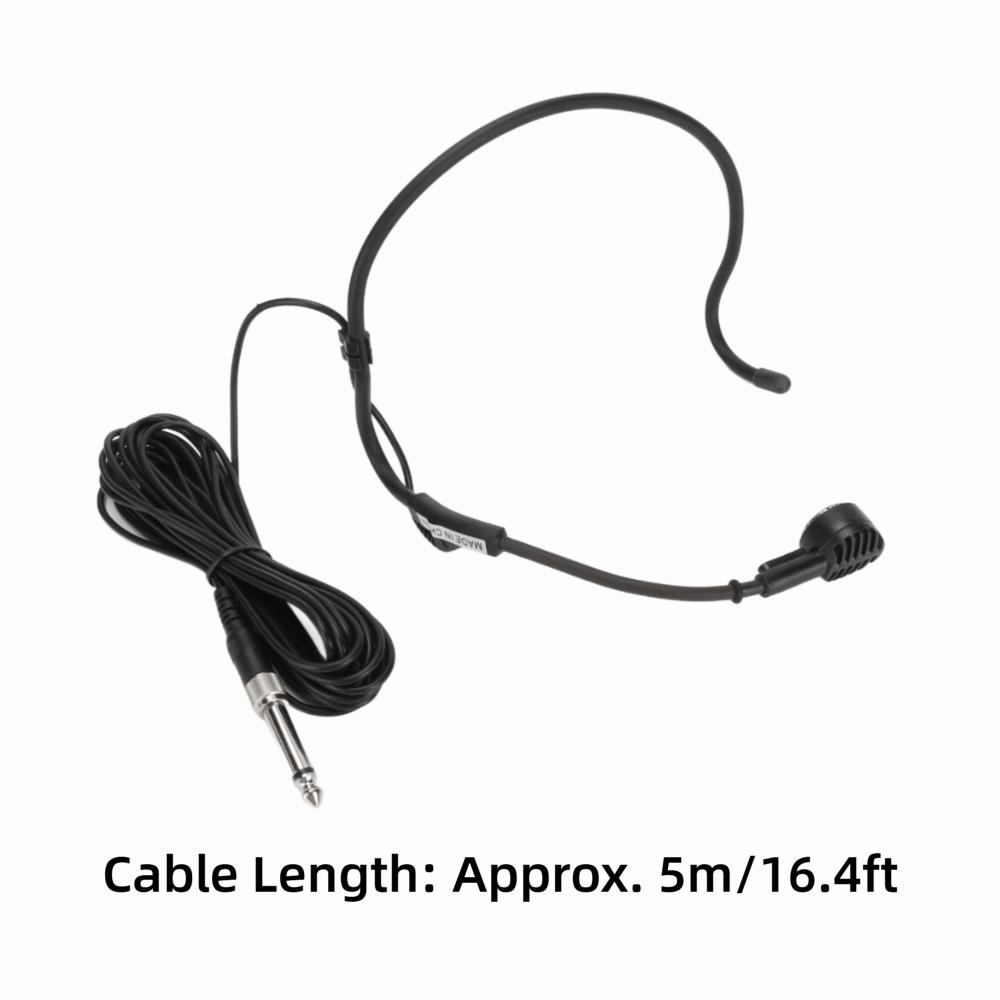 Ergonomic Dynamic Headset Microphone 5m/16.4ft Wired Microphone Earhook Microphone  Speech