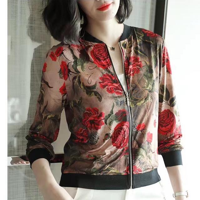 Women's Chiffon Sun Protection Slimming Jacket – Long Sleeve, Fashionable, Casual, Thin Style, Mother’s Summer Jacket