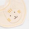 Y-1288 Pumpkins BABY 100% Organic Cotton [Cat Series] Cat Mini Bib Made in Japan (Natural)