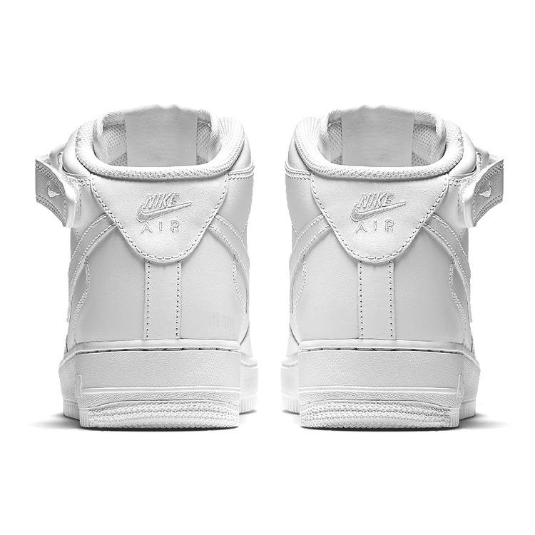 Nike Air Force 1 Mid 07 Leather Triple White Womens 366731-100