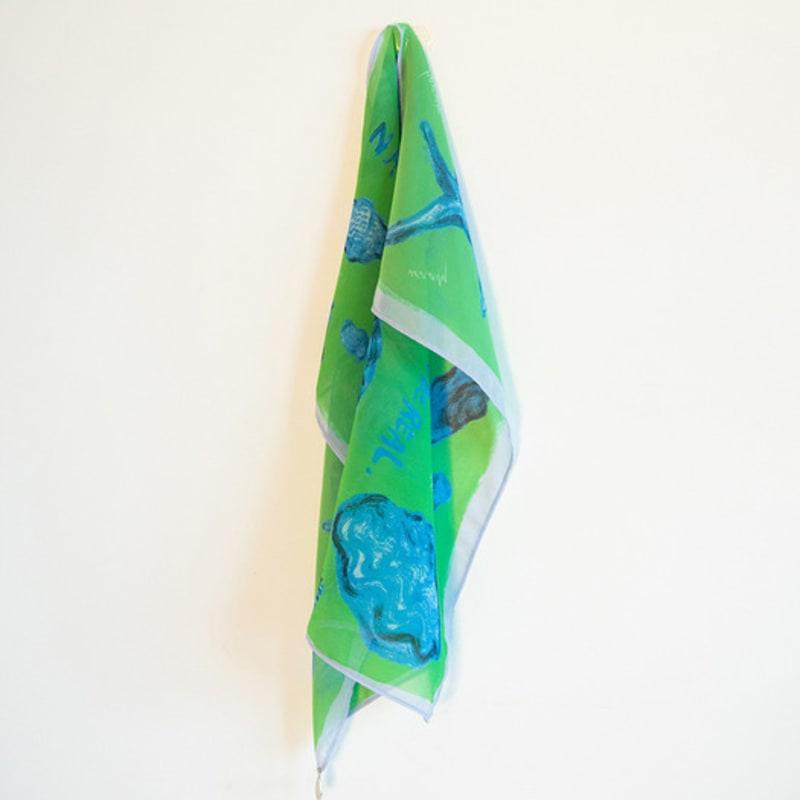 URNAVY Memory of Ocean Scarf Green