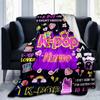 1PC Custom Name K-Pop Music Love Flannel Blankets Patterns Throw Blanket All-Season Soft Gift for Couch, Bed, Camping Gifts