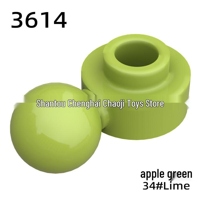 1x1 Round Plate with Hole & Small Ball Joint for Building Blocks, Mecha Articulated Accessories, 3614a Compatible.
