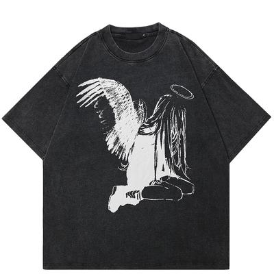 2024 Streetweet Fallen Angel Grafik Unisex Tişört
