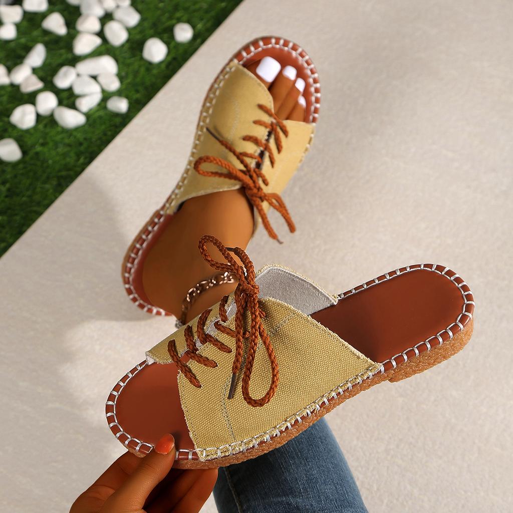 Temu große Rindersehnensohle Kreuzgurt Außenhandel europäischen und amerikanischen Stil Ein-Wort-Riemen coole Hausschuhe 2025 Sommer Strand Damenschuhe