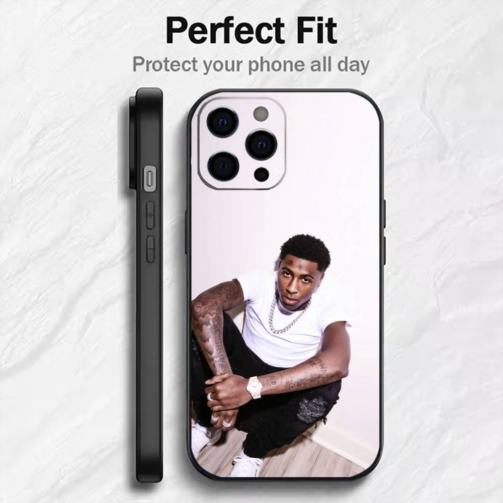 LIL-TOP Y-YoungBoy Rapper Phone Case For iPhone17,16,15,14,13,12 Plus,Max Soft Silicone Black Cover