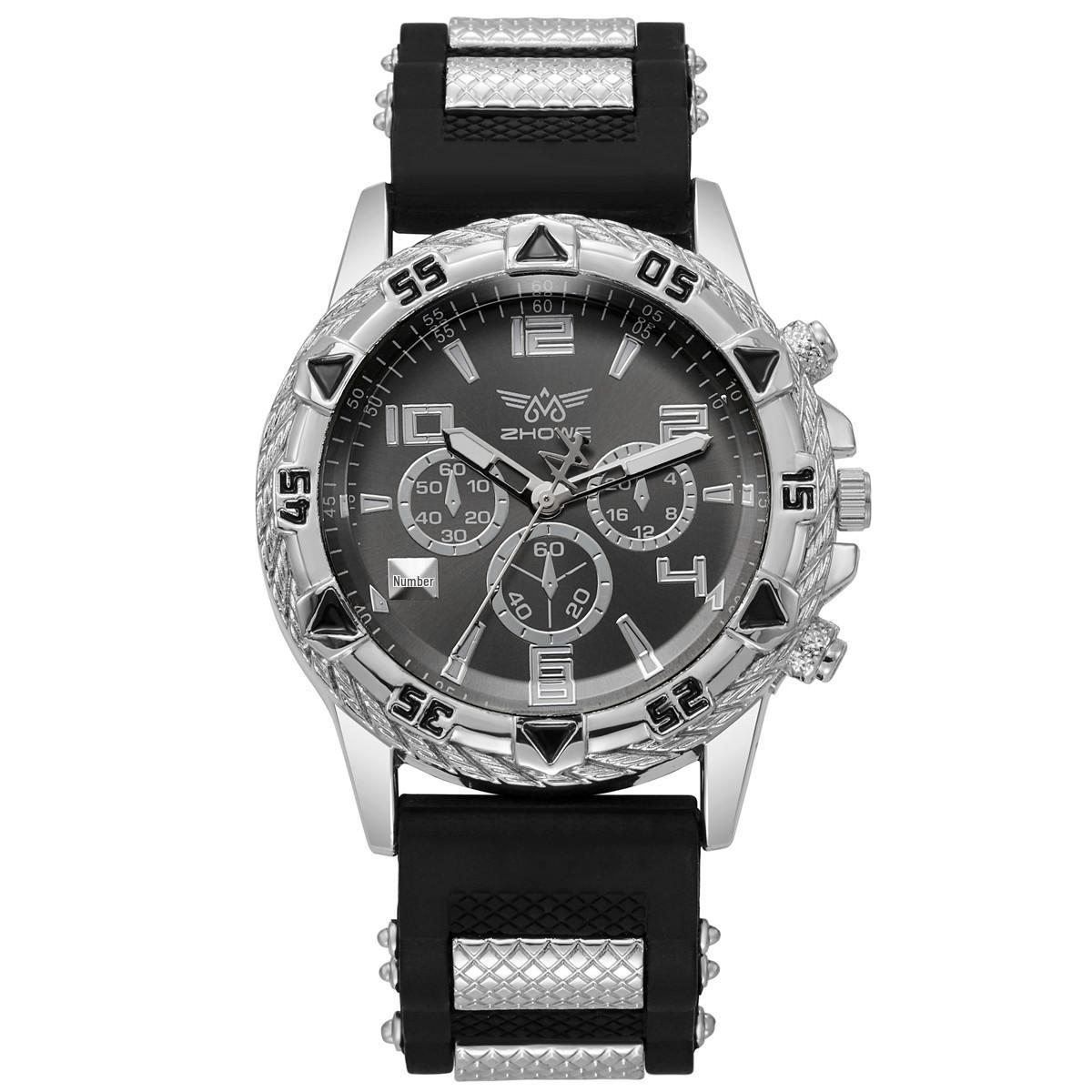 

Men s Fashion Quartz Watch with Silicone Strap - Trendy Casual Wristwatch