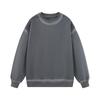 2025 Men's Retro Inkjet Crewneck Sweatshirt - Loose Fit Plus Size Pullover