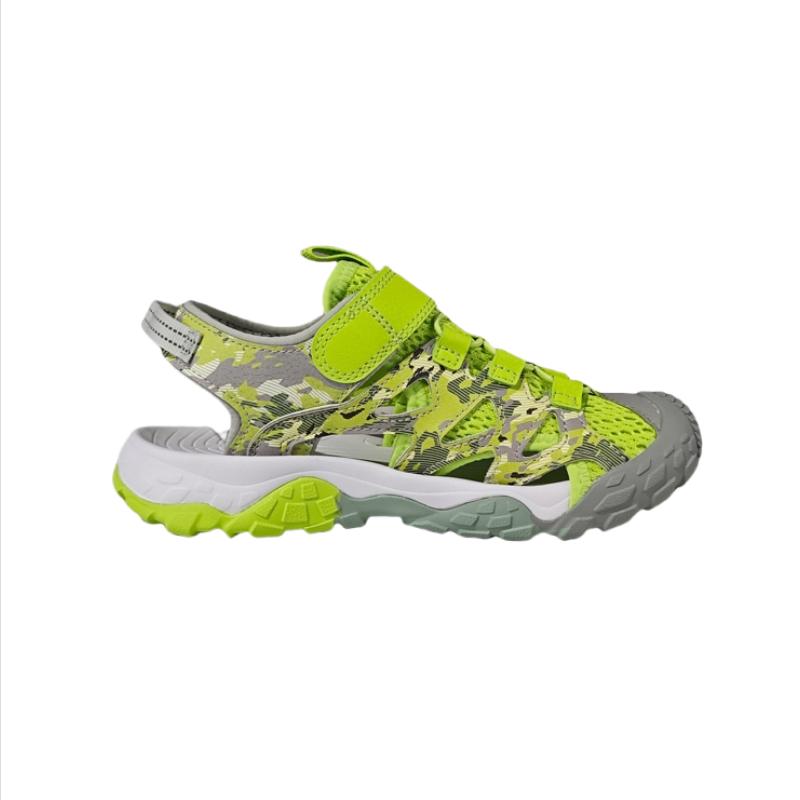 Li Ning Kids Sports Lifestyle Series Trekking 2 Simple Versatile Non-Slip Breathable Kids Sandals Kids Sandals Green Gray YKUU010-3