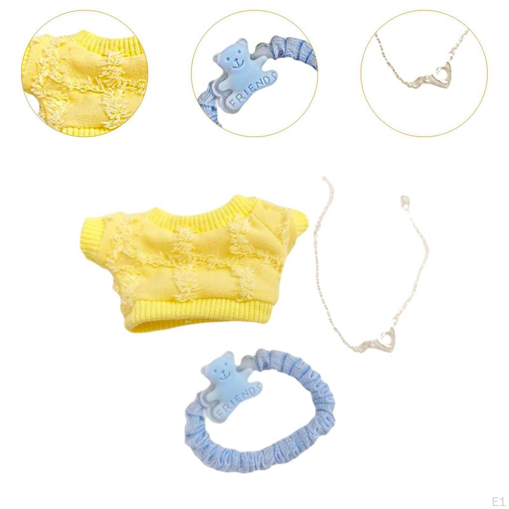 Ensemble de costume pour poupées, Jouet de décoration DIY Jeunes filles, Tenues avec pendentif Poupée 17cm