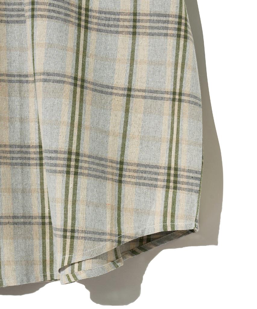 STANDARDERROR 87-Stan071 Soft Vintage Oversized Short Sleeve Check Shirt