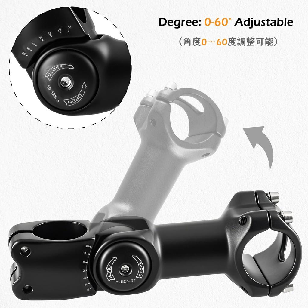 TRIWONDER Bicycle Stem Handlebar Stem Bike Stem Clamp Diameter 28.6mm