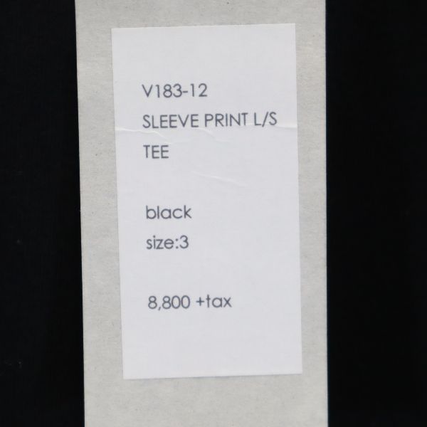 unused VAST222 18ss made in Japan Sleeve print Long sleeve sweat trainer Men's Used