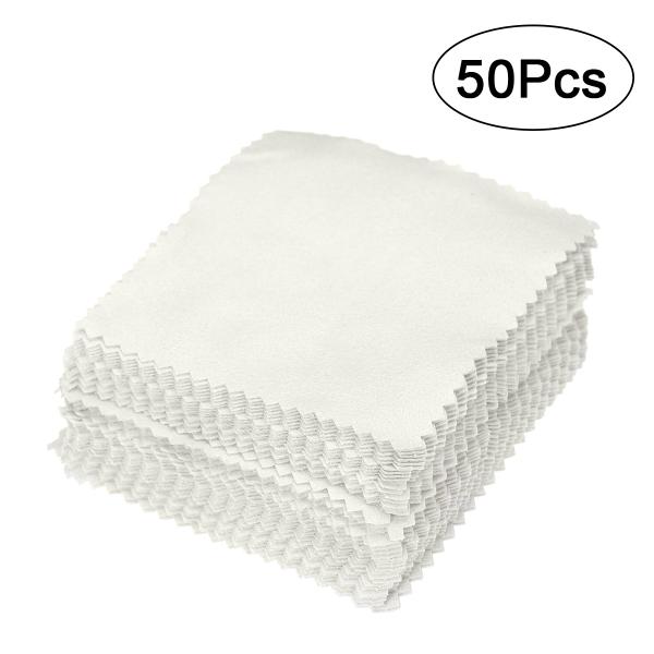 Buy 50pcs Jewelry Cleaning Cloth Polishing Cloth for Sterling Silver Gold Platinum 8*8cm at