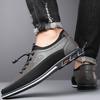 Men'S Plus Size Color Block Dress Shoes - Breathable Non-Slip Rubber Sole, Stylish Lace-Up Design for Business & Casual Wear, Comfortable EVA Insole