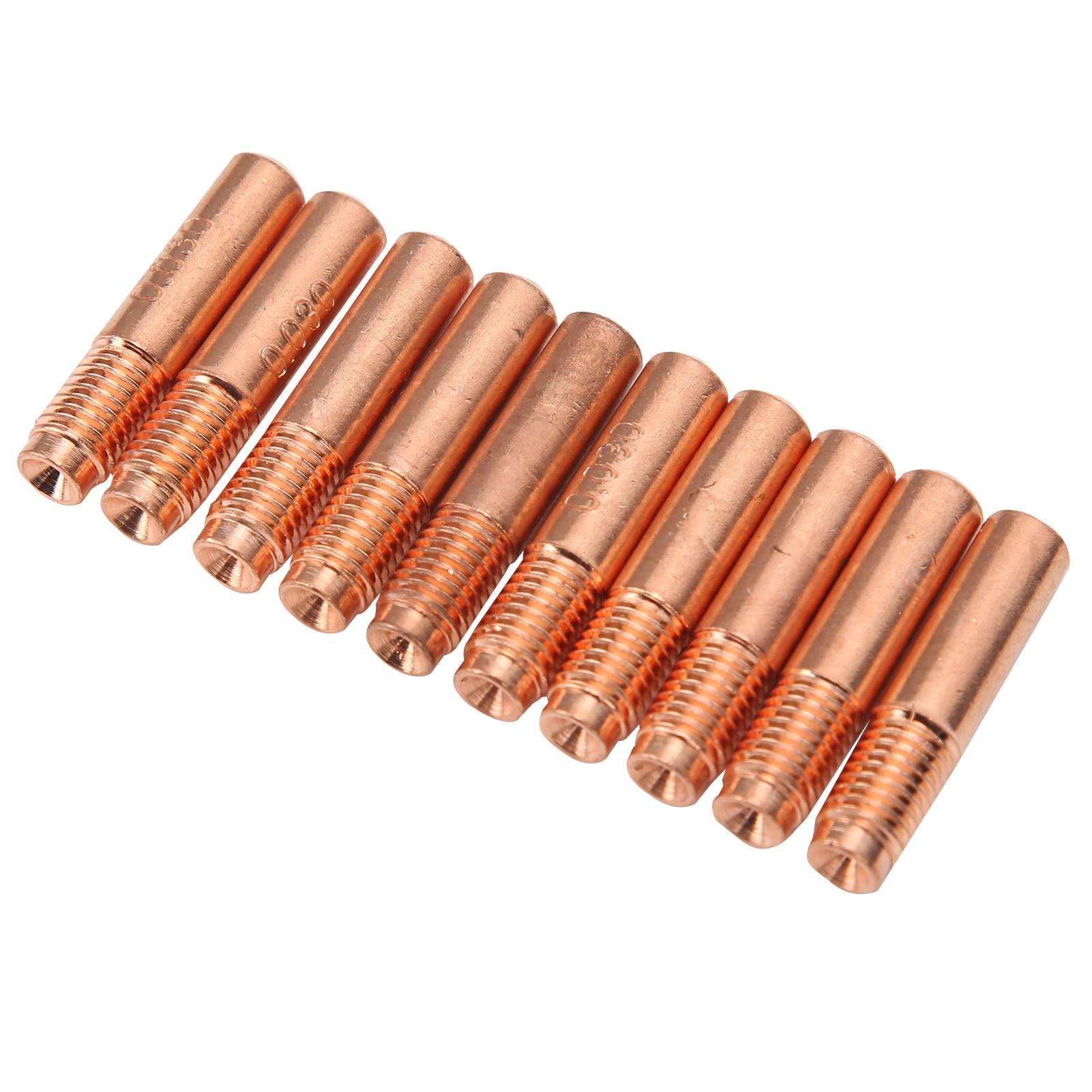 

10 шт. Токопроводящие сопла Медные контактные наконечники MIG-сварки Запасные аксессуары 0,8 мм