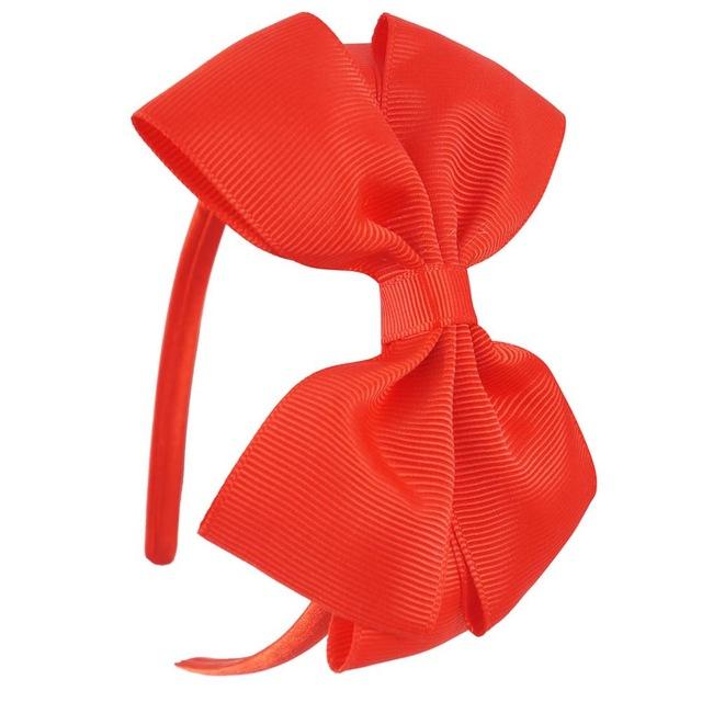 20 Solid Color Bows Hairbands Wide Large Bownot Ribbon Hair Hoop Bands For Baby Girls Kids Children's Hair Accessories Hairbands