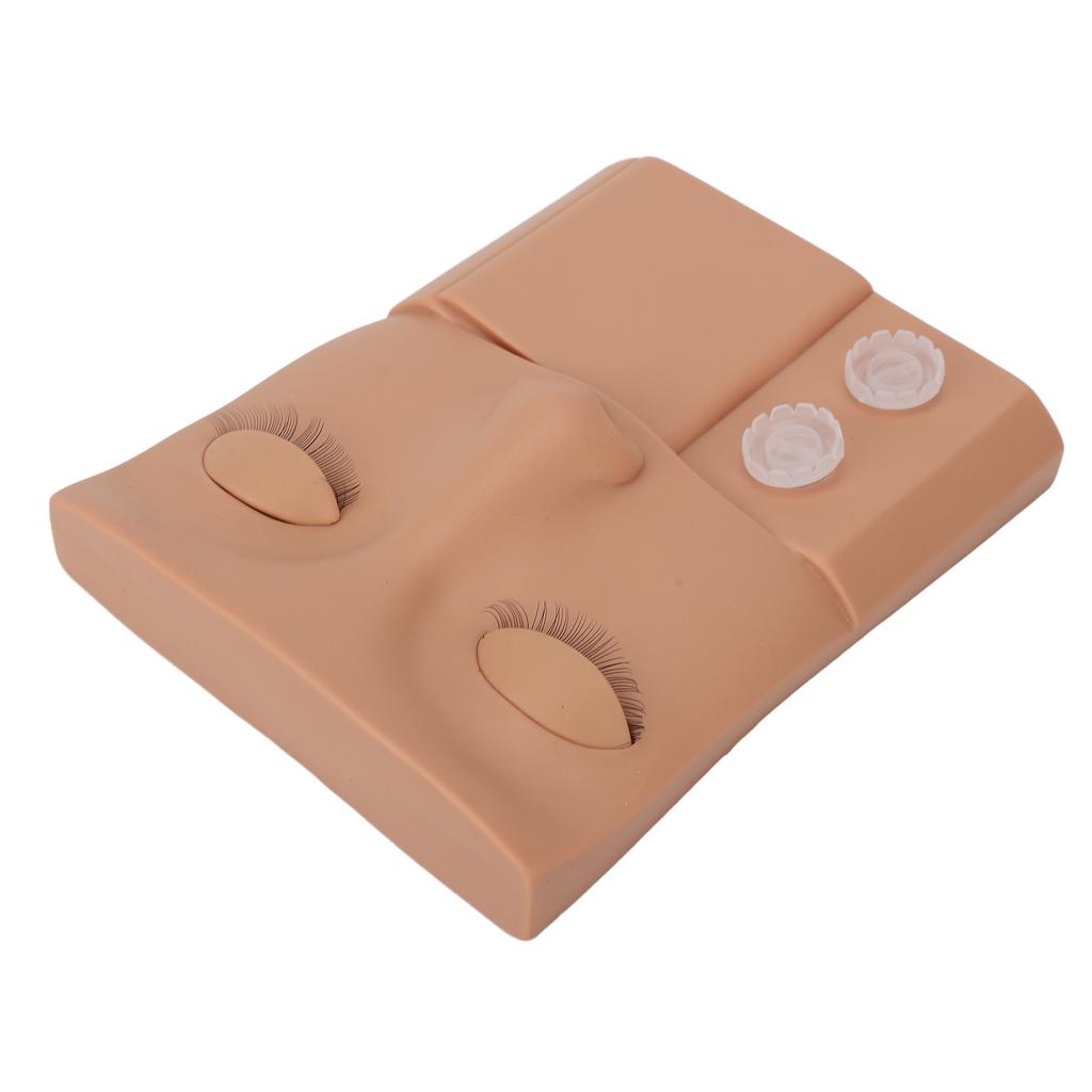 Lash Mannequin Head Replaceable Eyelid Eyelash Extension Practice Makeup Training PVC Skin Color