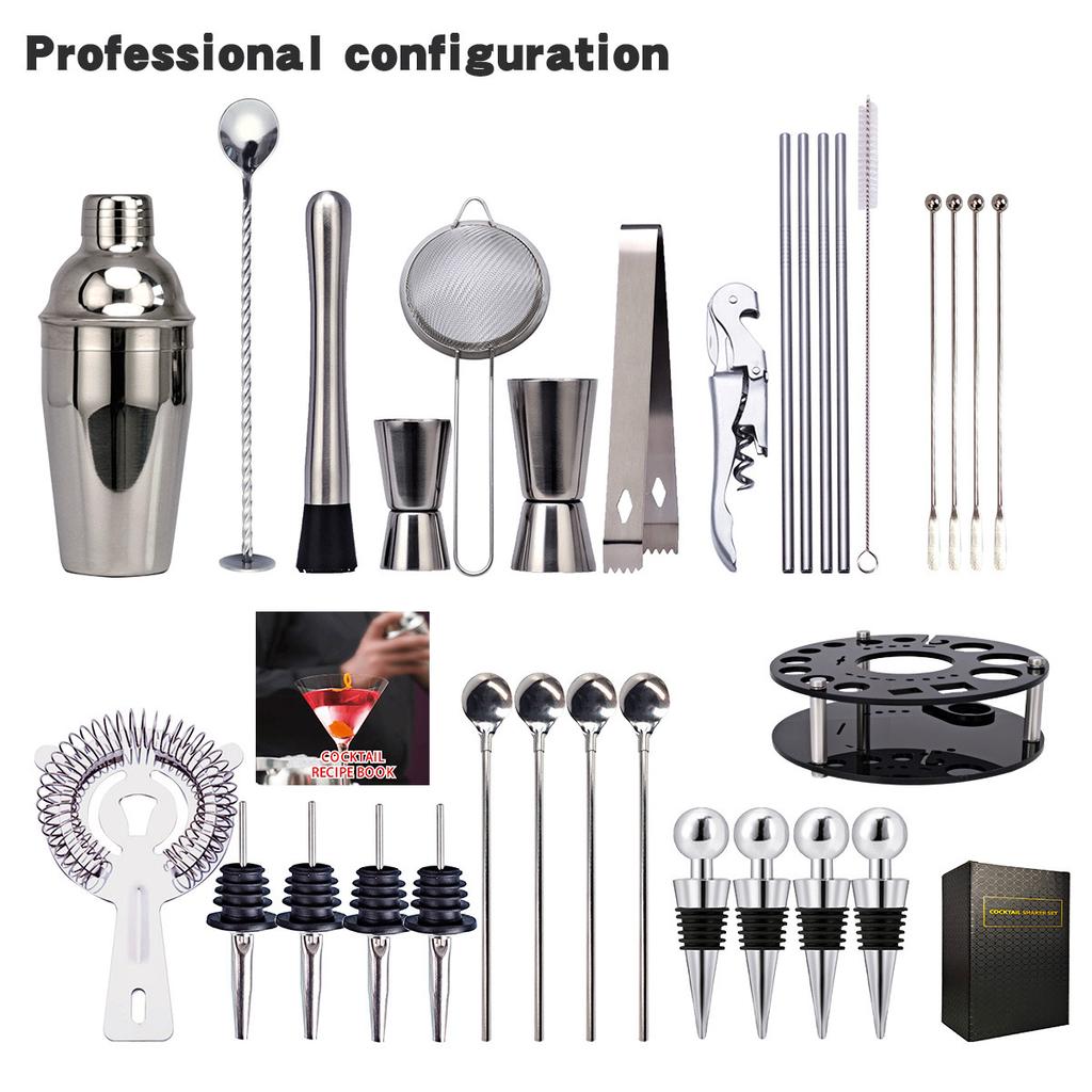 Edelstahl Barkeeper Set Selbstlernender Cocktail Shaker Shaker Shaker Shaker Werkzeug Shaker Bar Shaker