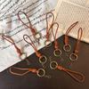 Retro Leather Keychain Pendant: Stylish, Simple Niche Accessory Lanyard