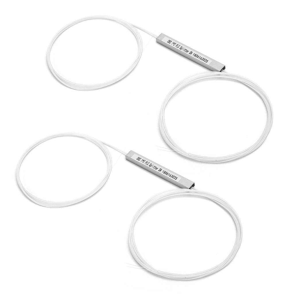 2Pcs PLC Splitter Bare Fiber No Connector Single Mode Power Management Computer Peripherals(1 x 2 )