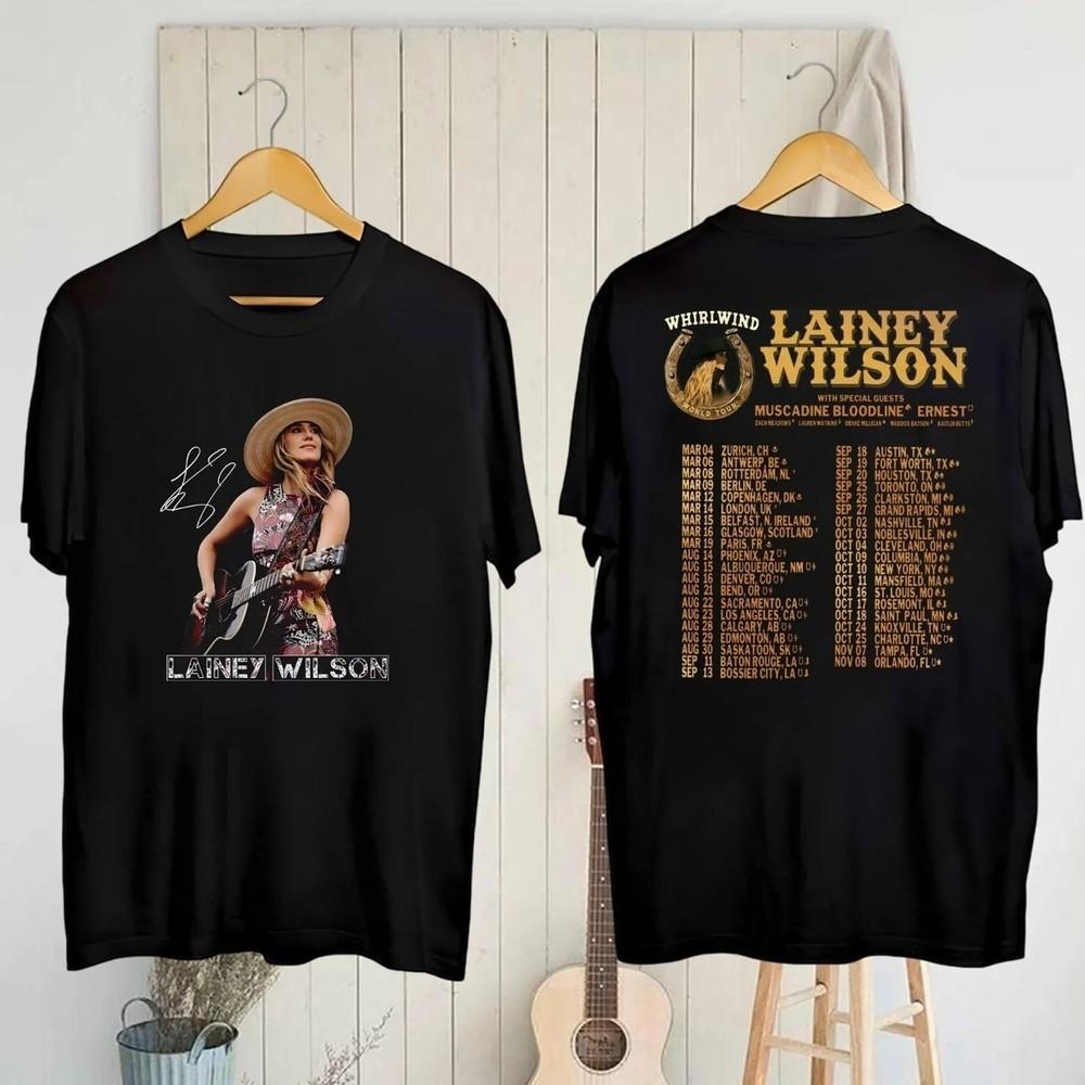 Whirlwind World Tour Lainey Wilson 25 Дат Кантри-Музыки Унисекс Футболка Унисекс 21D433 XL