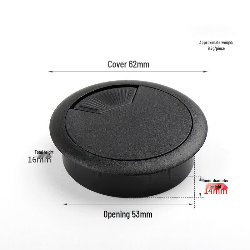 Round Desktop Cable Organizer & Decoration Ring – Cable Hole Cover & Wiring Outlet Seal