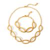 Euro-American light luxury geometric oval necklace, exaggerated niche design, high-end titanium steel bracelet