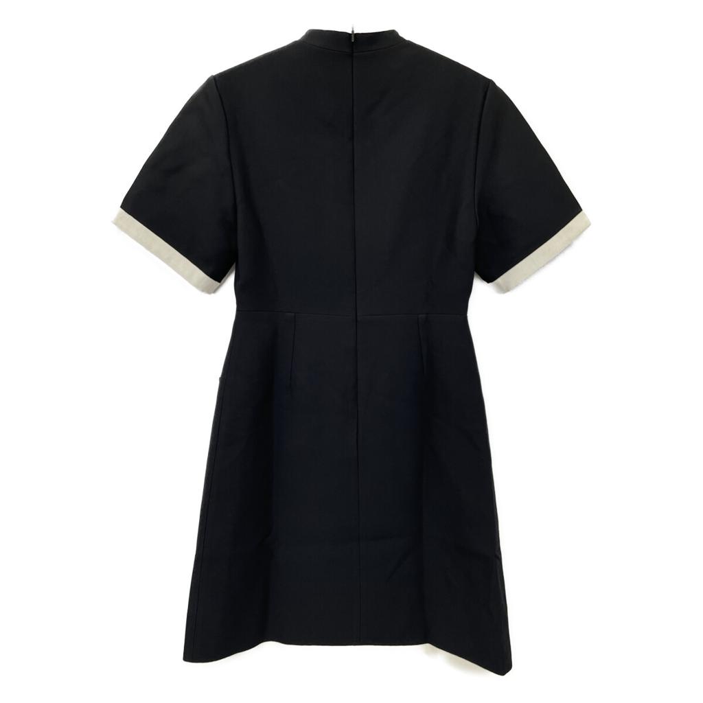 GUCCI 550372 18 Year Black Michele Period Tiger Head Chain Belt with Gold Buttons Short Sleeve Shirt Dress dress 38 blackUsed