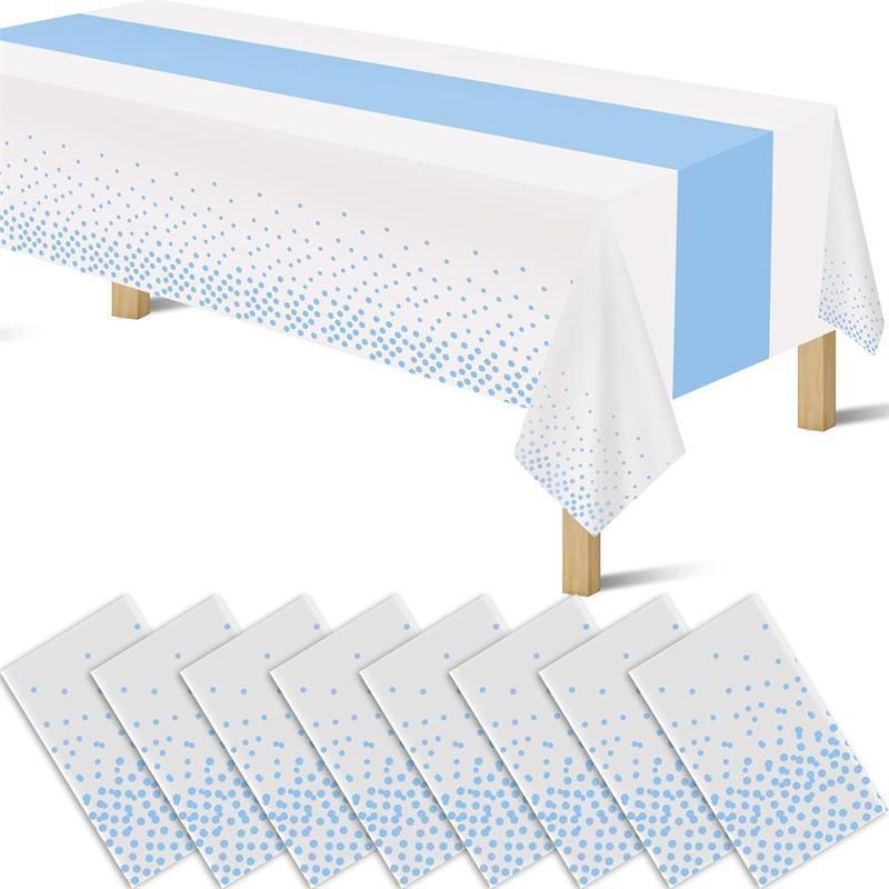 

1pc 137cm/53.94in Tablecloth Decorations Table Cloth Printed Green Satin Disposable Table Covers for Wedding Birthday Decor 137x180cm небесно-голубой