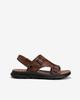 Young Age Male Cowhide Casual Two Way Sandal Light Brown