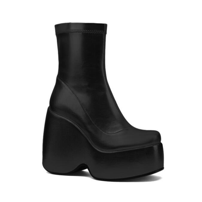 

Style Sexy Elegant Chunky Platform Women Ankle Boots Big Size 43 Walking Comfy Woman Shoes Platform Shoes 42 чорний