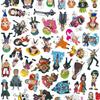 100 Black & White One Piece Graffiti Stickers: Cartoon 2D Decorative Stickers for Phones, Luggage, Water Bottles.