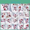 Cozy 18" Christmas Cushion Cover Featuring Cute Santa Claus And Snowman For Holiday Charm