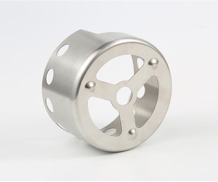 Portable Windproof Stainless Steel Alcohol Stove with Round Windshield for Outdoor Cooking