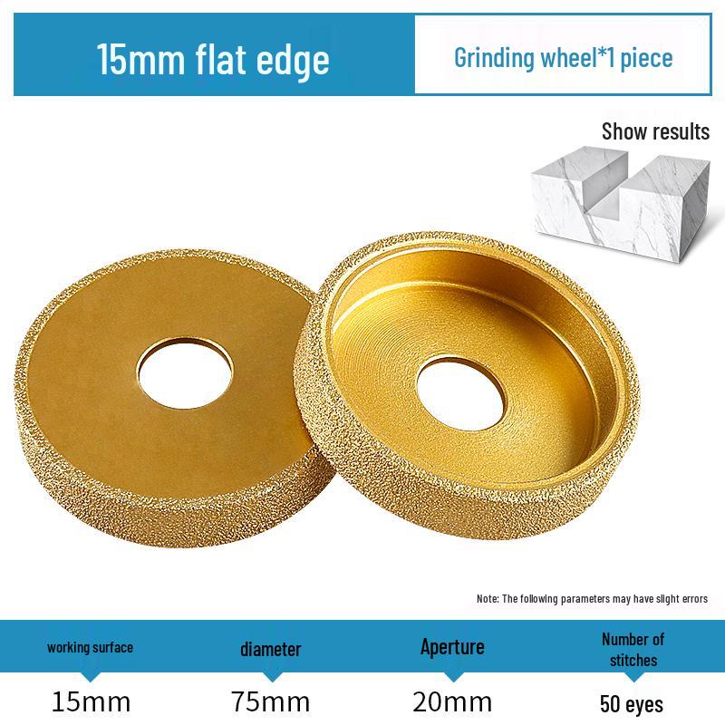 Stone Edge Grinding Wheel for French Edge Granite & Marble Tile - Trimming, Rounding, and Grooving with Angle Grinder