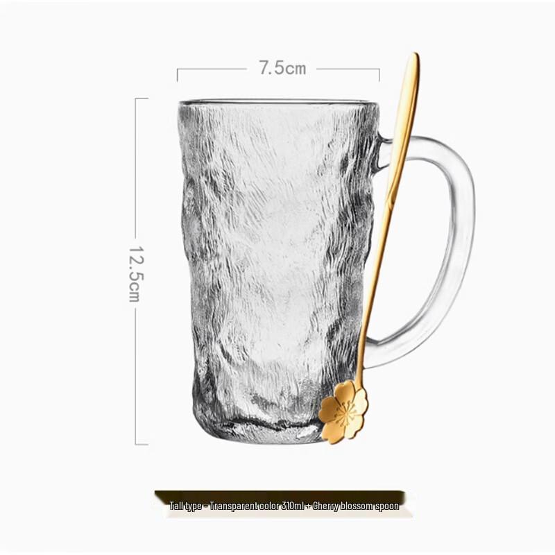 Langxi Iceberg Pattern Glass Mug Set with Spoons