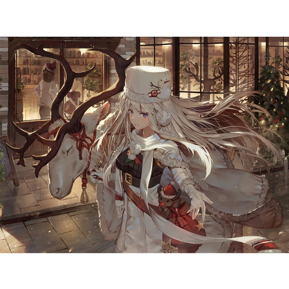 Diamond Painted Santa 5D DIY Diamond Full Circle Diamond Embroidery Snowman Mosaic Home Decoration Gift