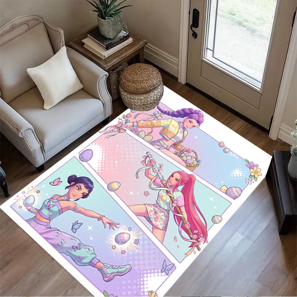 Dance Party Stars Area Rug Perfect for Playrooms Bedrooms Outdoor Decorate room Antislip Carpet Anime Office Decor Perfect Gift for Friends & Family