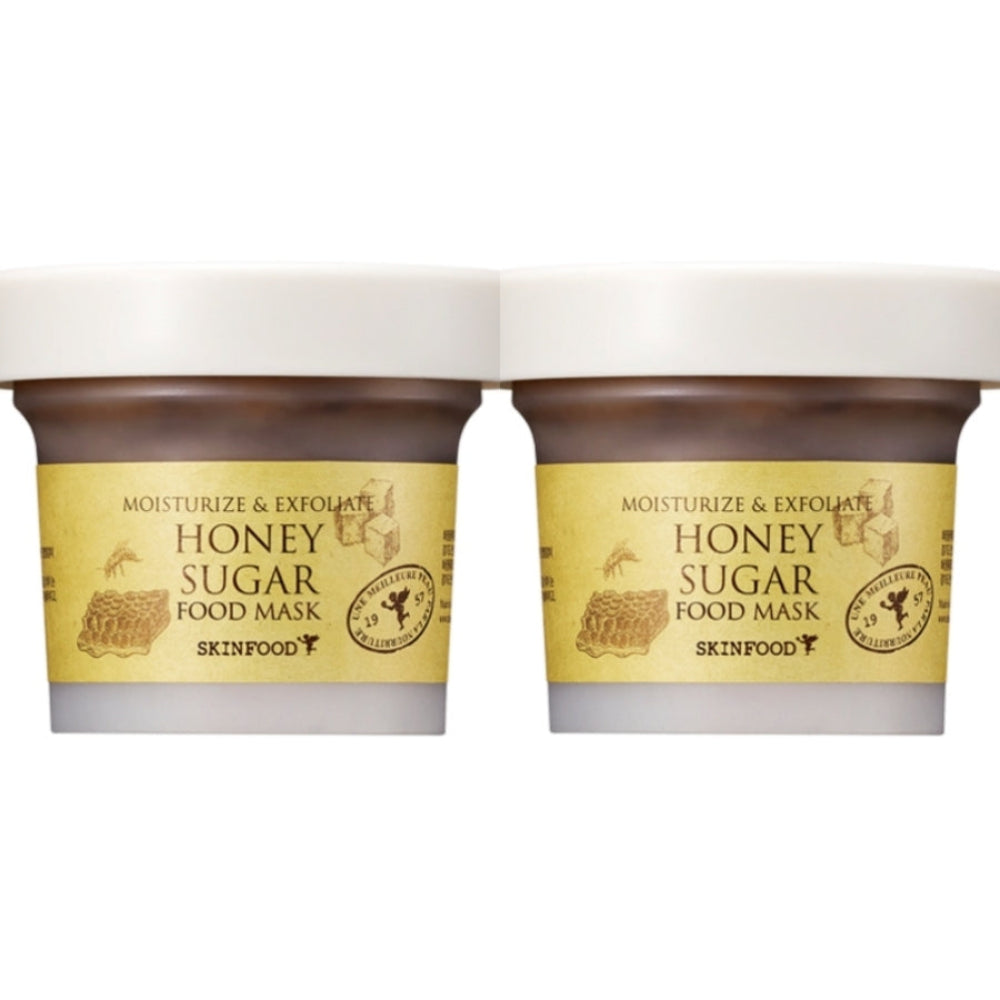 SKINFOOD Honey Sugar Food Mask Pack 120g*1Pc/2Pcs/4Pcs
