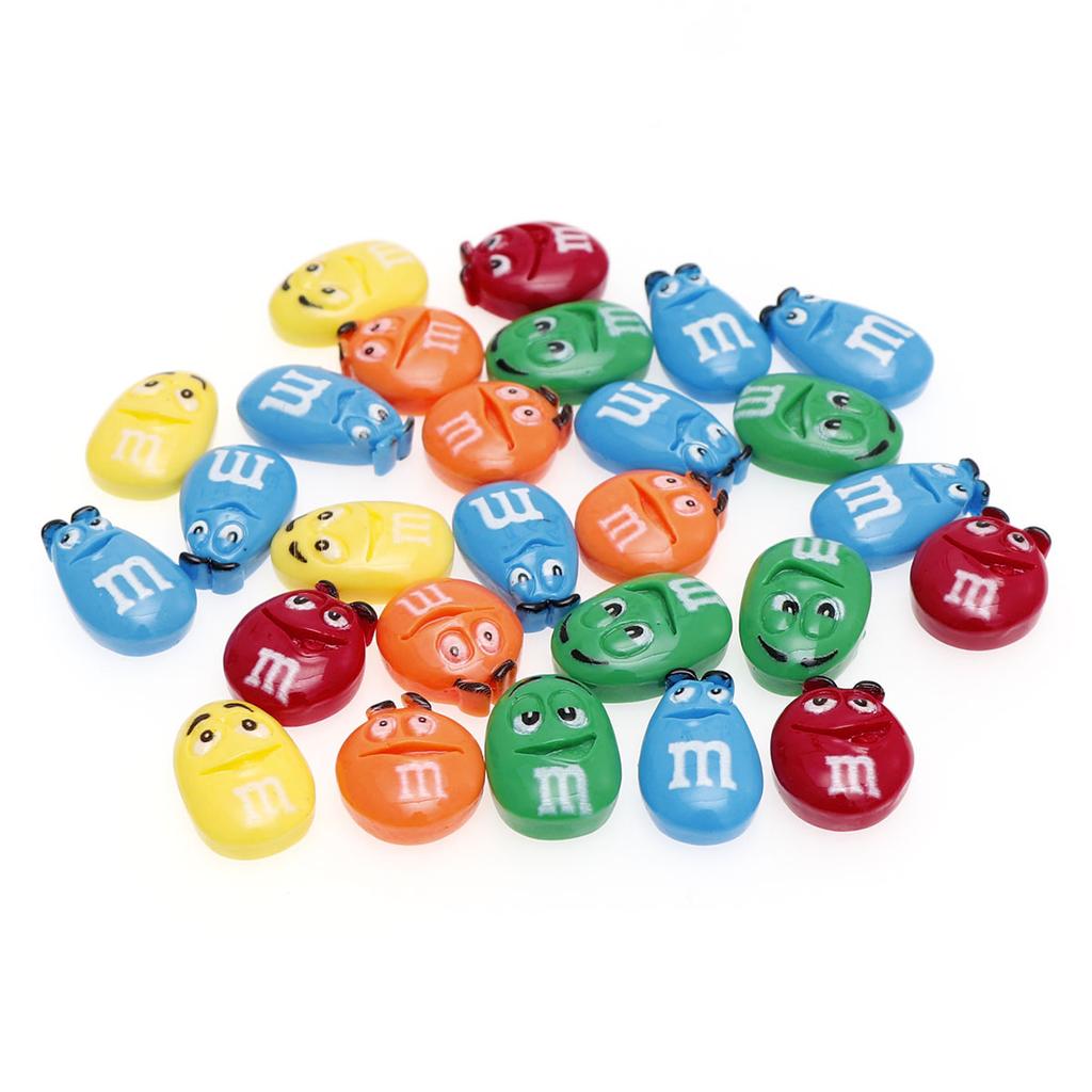 20Pcs/Pack Acrylic Beads Flat Round Shape Decoration Crafts Spacer Bead DIY Jewelry Making Bracelet Necklace Accessories