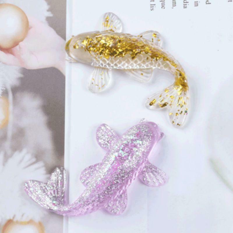 

Изготовление подвески Золотая рыбка DIY Декоративная эпоксидная смола Форма DIY Crafts Mold Silicone 3.8*6.2*2 cm