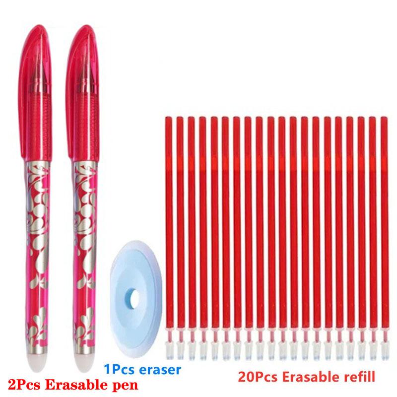 

0,5 мм школьные офисные ручки сменные стержни набор стираемых ручек ластик синий черный моющийся гелевый стержень для ручек письменные принадлежности красный