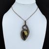 Septarian Pendant Copper Wire Wrapped Pendant Rainbow Moonstone Pendant Handmade Jewelry Gemstone Pendant Dainty Copper Jewelry Gift For Mom