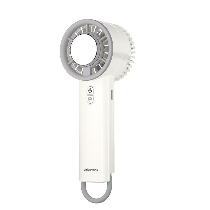 Top-Selling Portable Rechargeable Ice Pack Handheld Fan with Display Screen for Outdoor Summer Travel Cooling